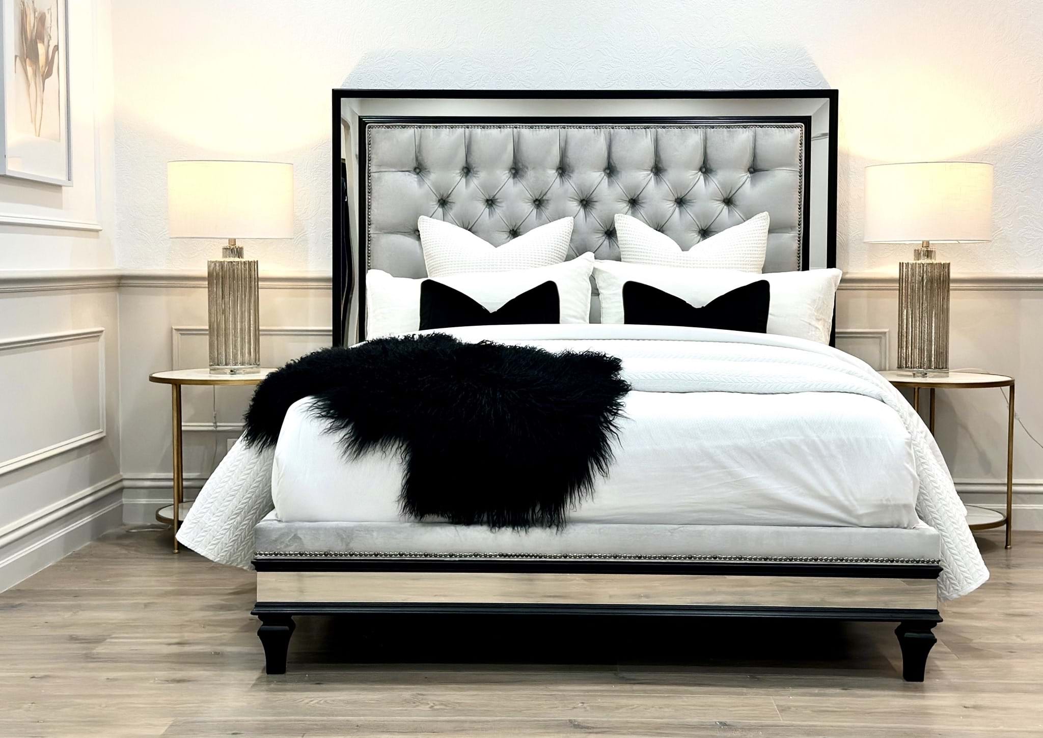 upholstered beds, king bed, queen bed, Buttoned Bed, Buttoned Bedhead, chesterfield, tufted, diamond buttoning, bedhead, headboards, bed heads, custom made, upholstery, melbourne, Sydney, perth, adelaide, brisbane
