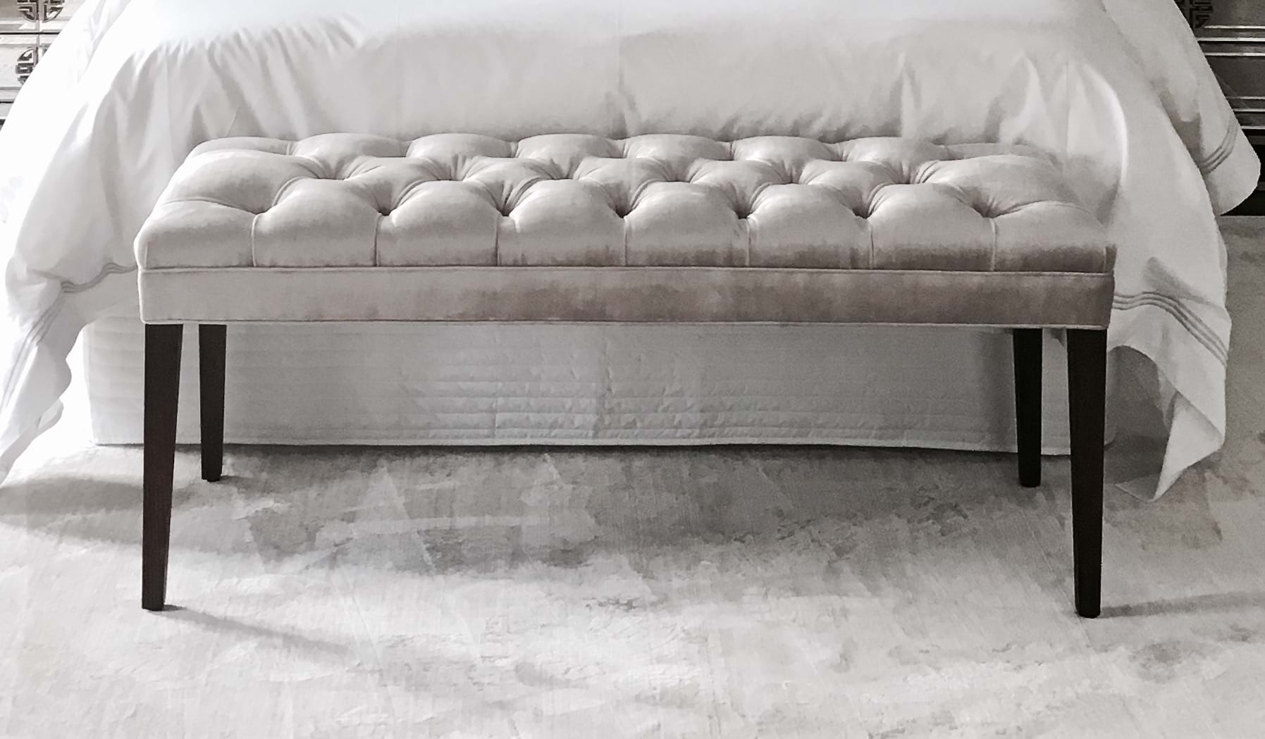 foot stool, ottoman, bar stool, chesterfield, tufted, diamond buttoning, custom made, upholstery, sofa, couch, chair, lounge chair, velvet, linen, leather, australia, melbourne, sydney, perth, adelaide, brisbane