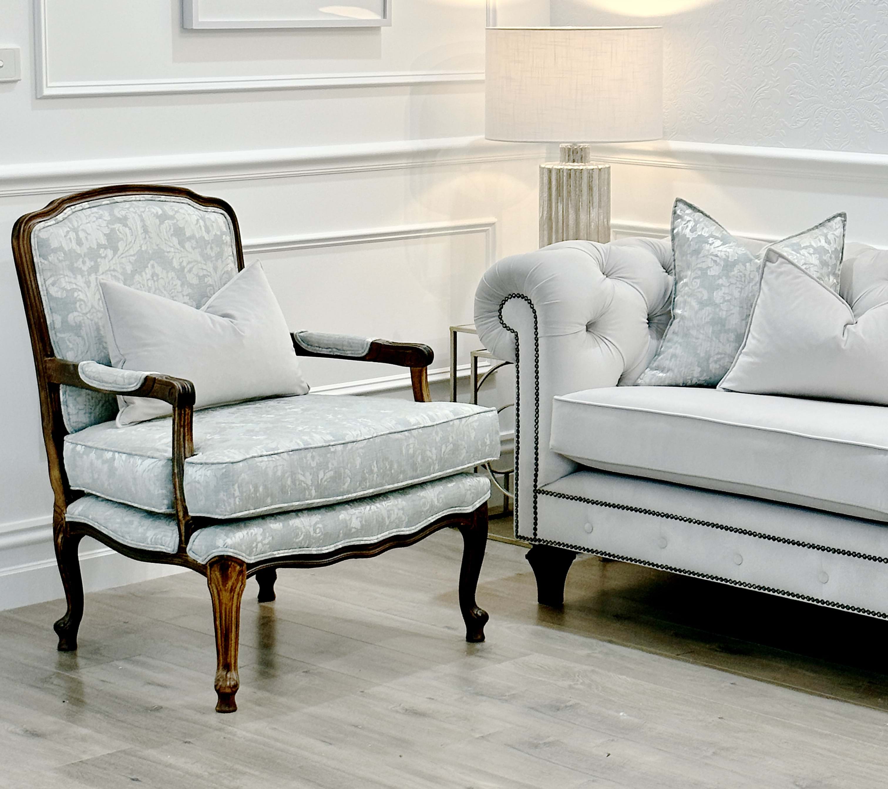 Louis French chair, sofa, couch, contemporary, chesterfield, tufted, diamond buttoning, custom made, upholstery, chair, lounge chair, australia, melbourne, sydney, perth, adelaide, brisbane