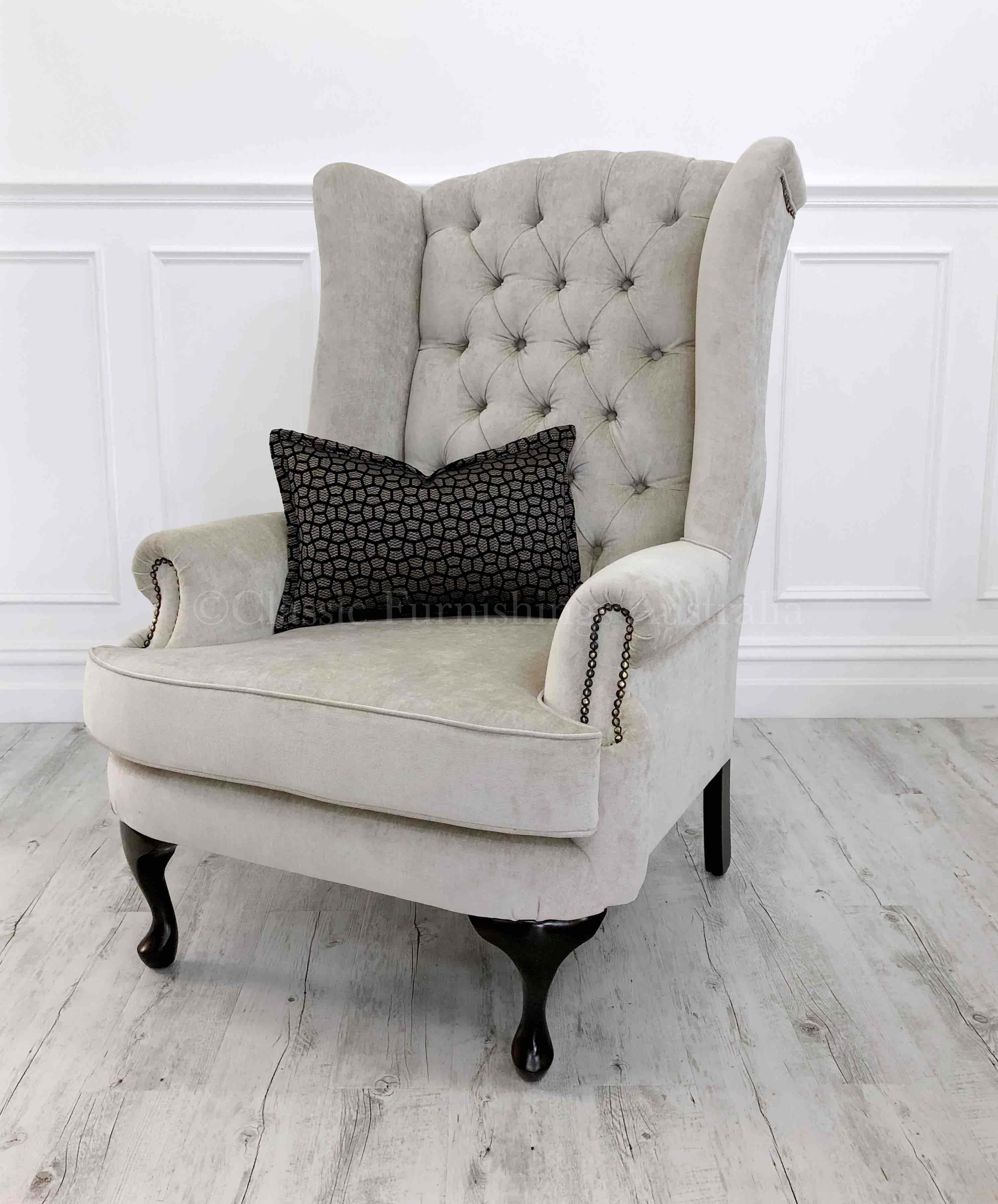 wing chair arm chair lounge chair chesterfield tufted diamond