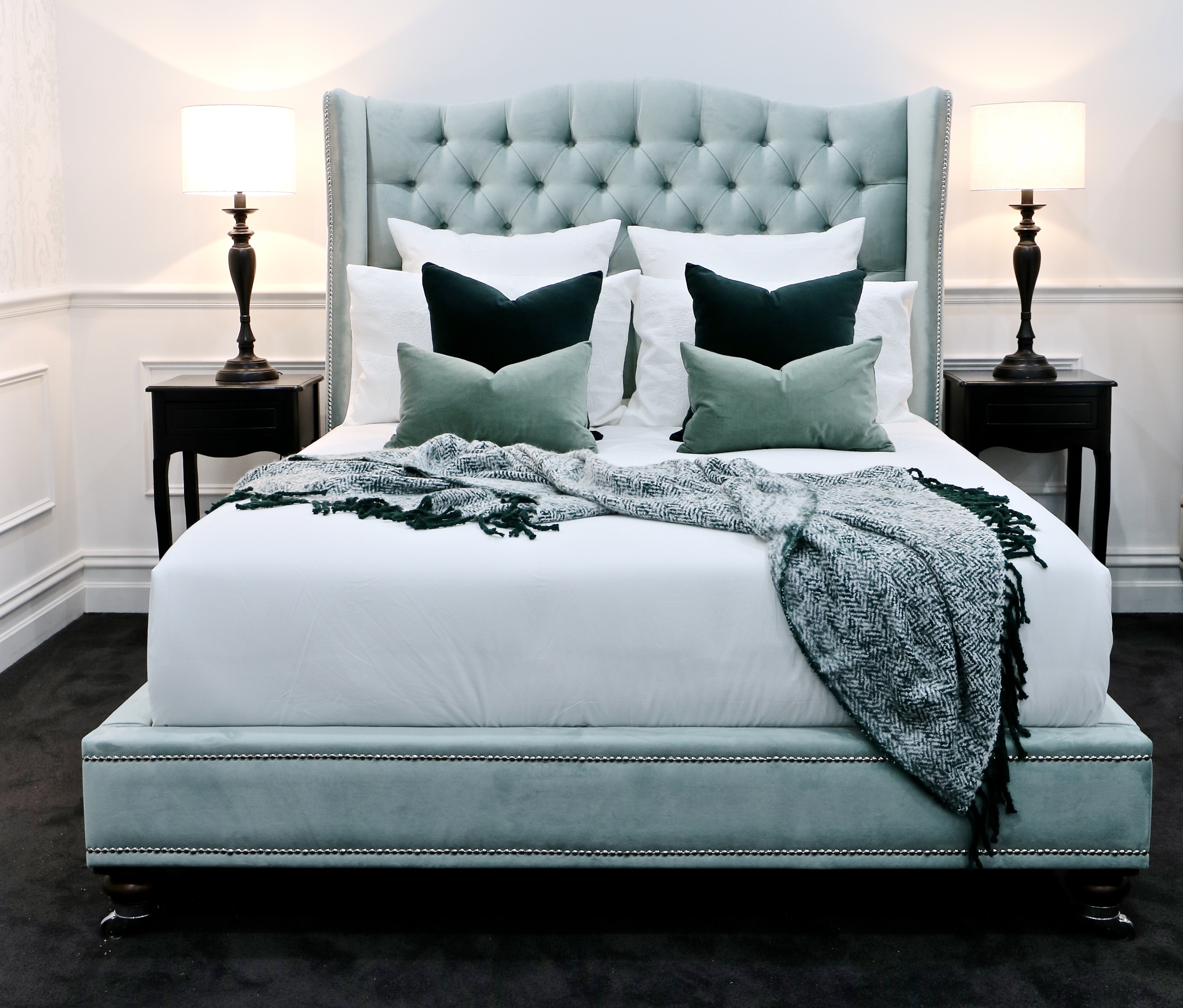 Wing Bed Head, Wing Bedhead, Upholstered Beds, Upholstered Bedheads ...